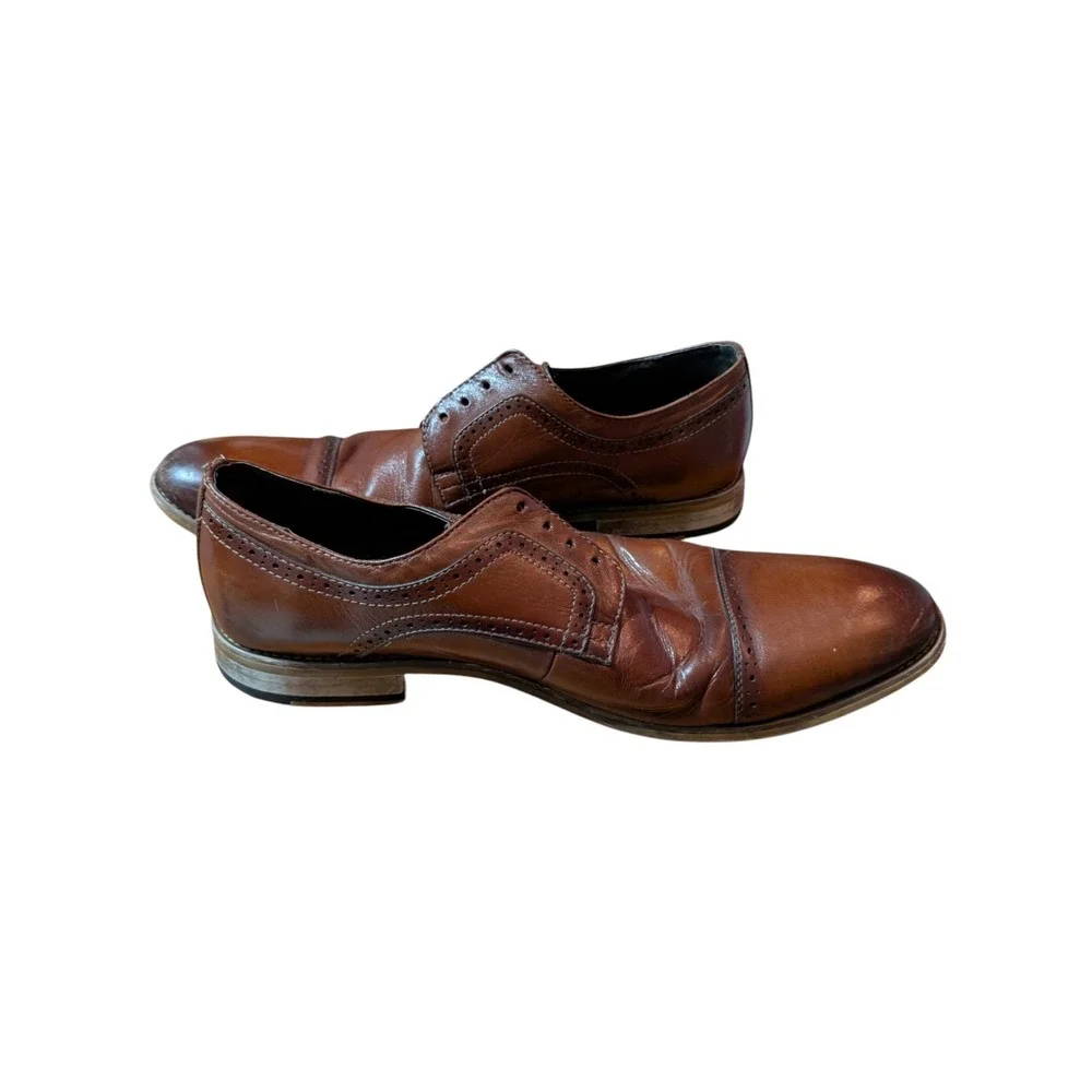 Men's Stacy Adams Dickinson Cap Toe Oxford‎ Shoes Brown  25066-221 Size 11.5